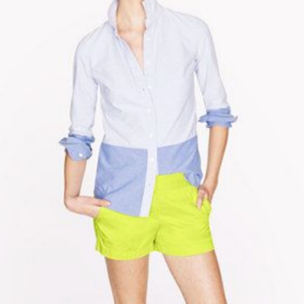 J Crew Lime Green Chino Shorts Size 0